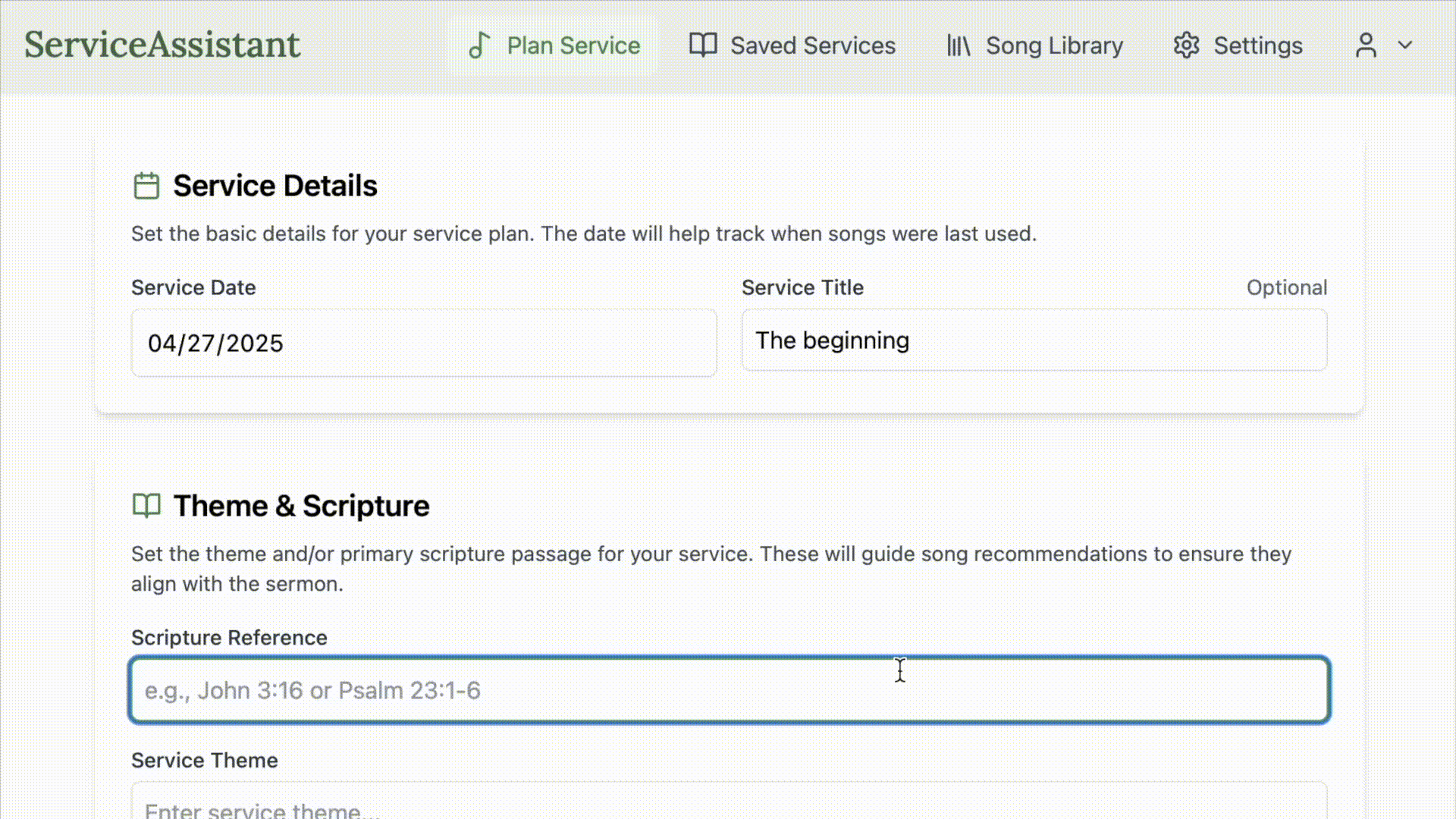 ServiceAssistant in action